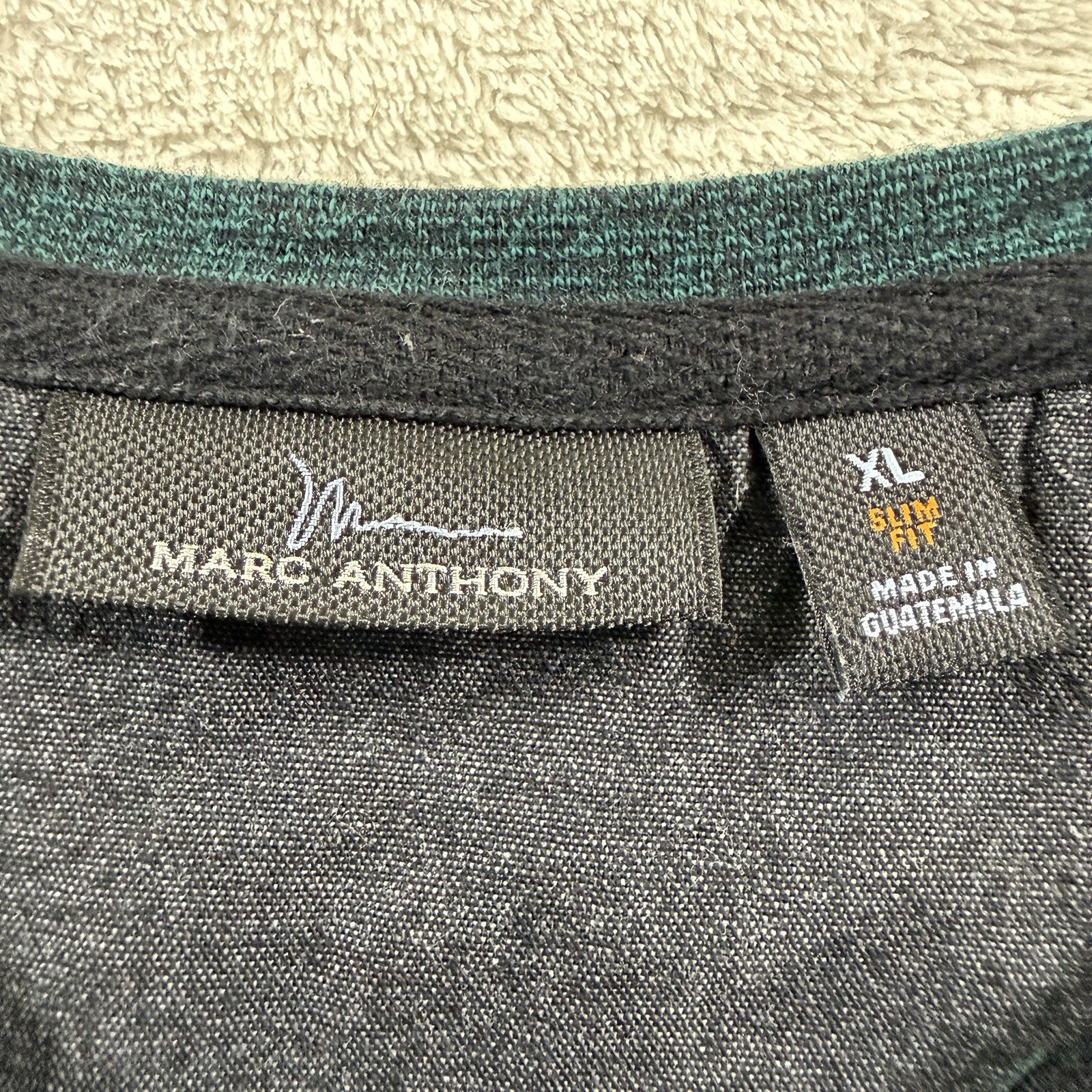 Marc Anthony Mens Size XL Slim Fit Long Sleeve Henley Shirt Pack Of 2 Snap