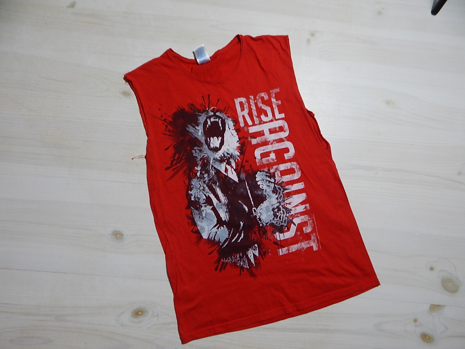vintage y2k rise against hardcore punk rock band sleveless size small