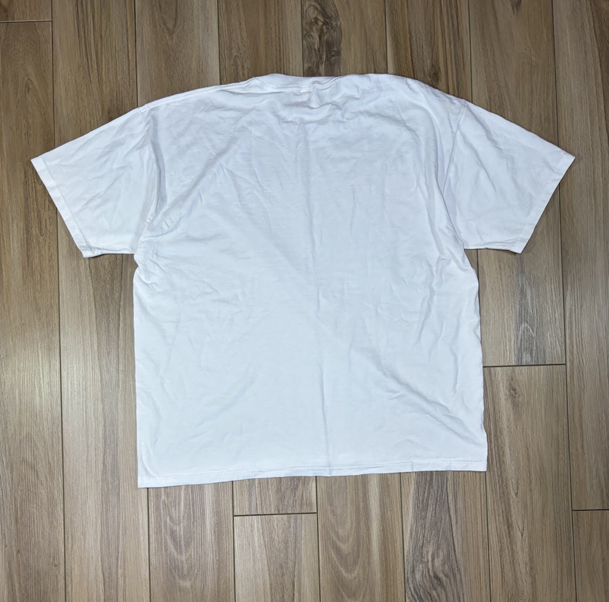Vintage White Blank Shirt Jerzees Heavyweight Cotton Short Sleeve Tee 90s 2XL