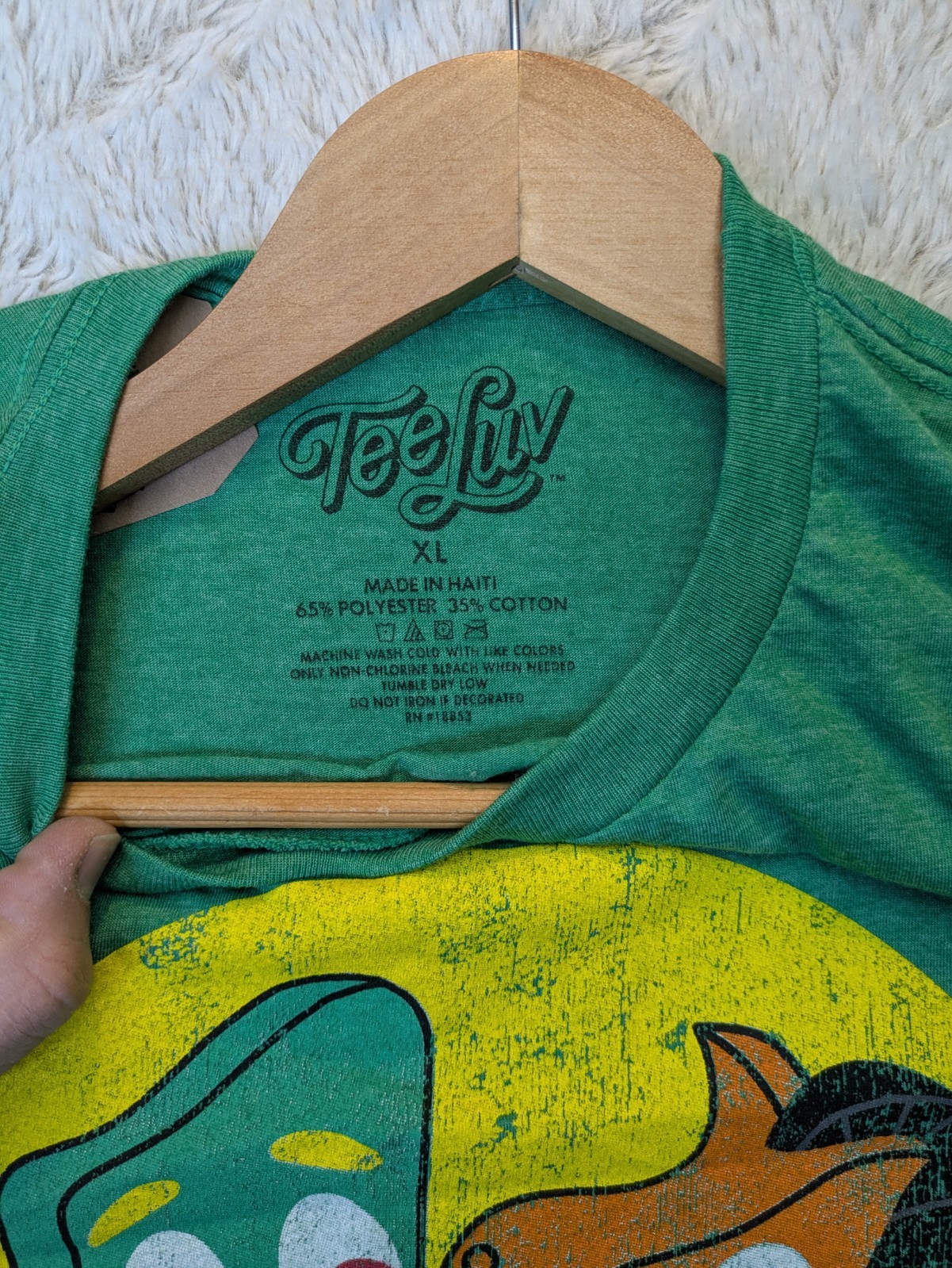 Tee Luv Gumby and Pokey Men&rsquo;s T-Shirt XL Green Distressed Retro Graphic Vintage