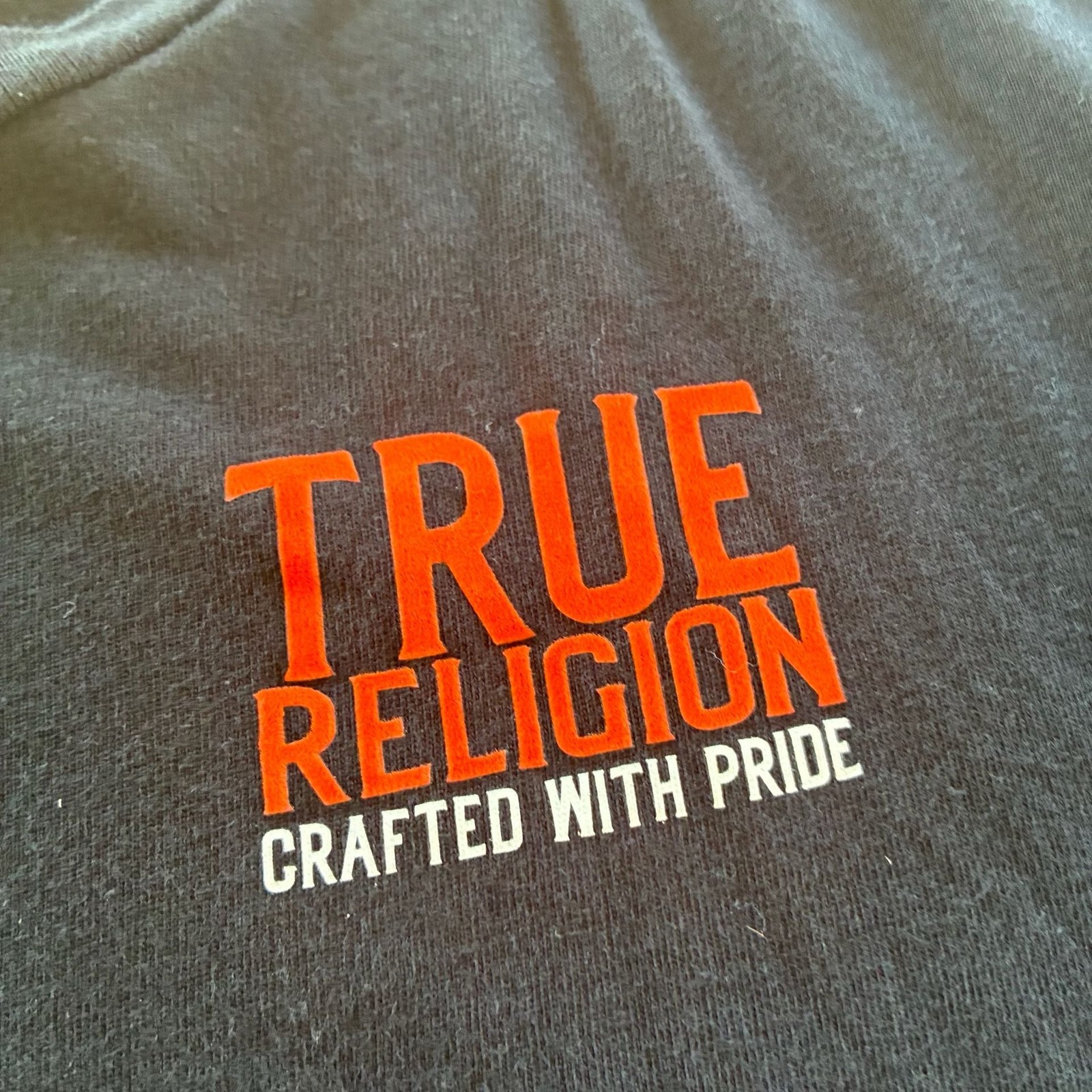 True Religion Multi-Logo Collage Graphic Black T-Shirt