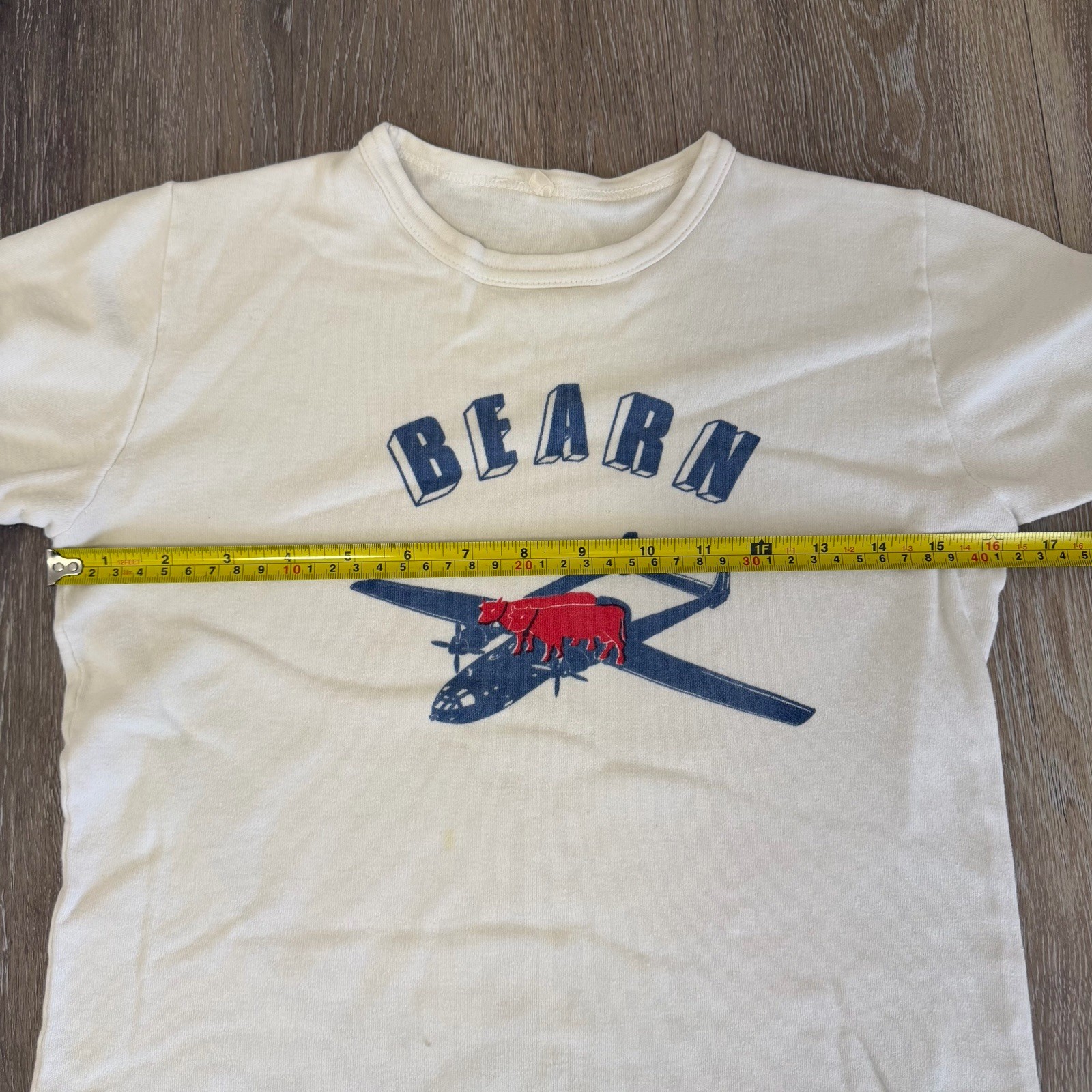 Vintage 60s Bearn Transport Squadron Shirt Mens Xsmall French Military Air Force