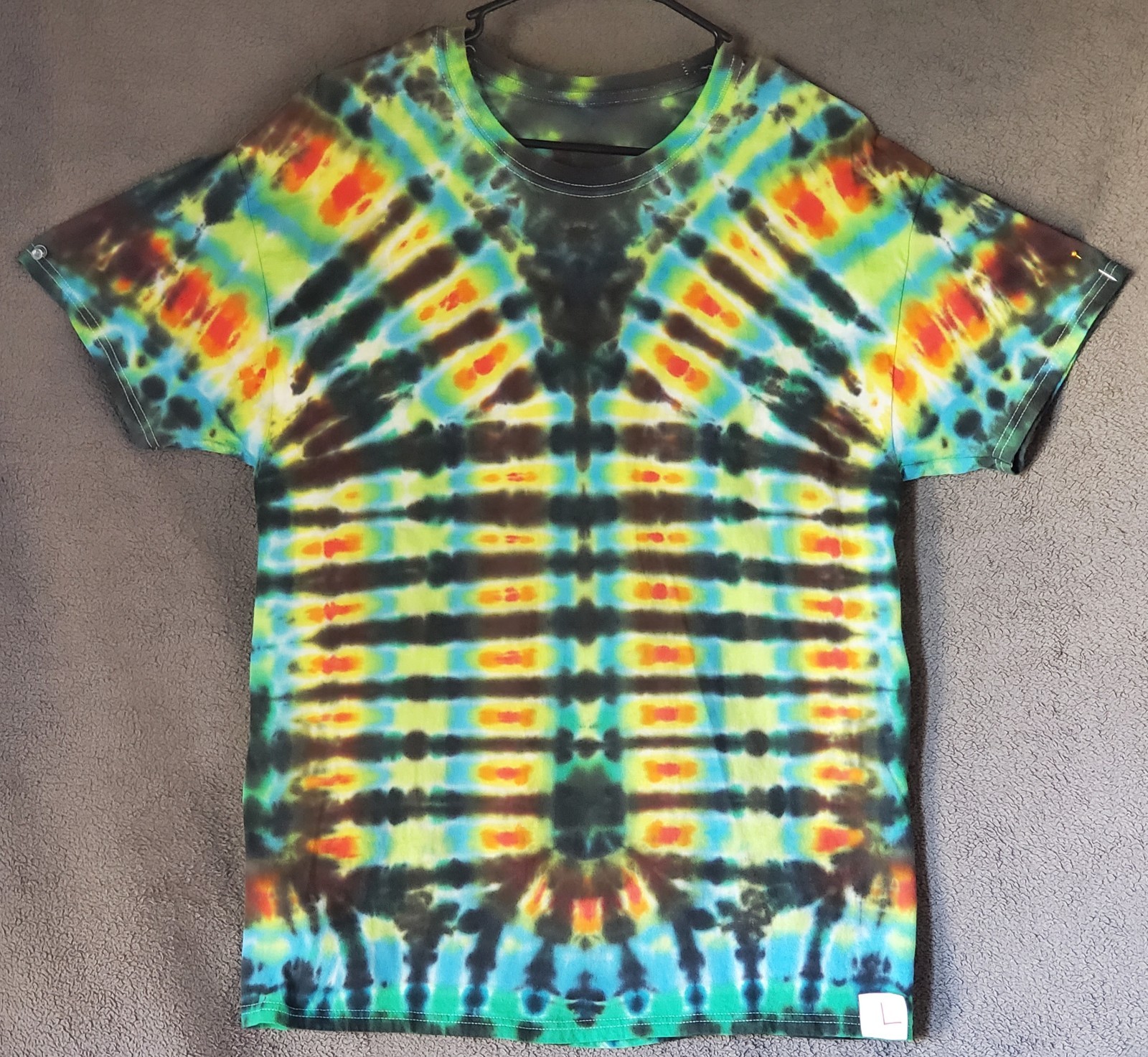 HANES SIZE LARGE 100% Cotton Tye Dyed Shirt Pre-washed WON&rsquo;T FADE VERY SOFT