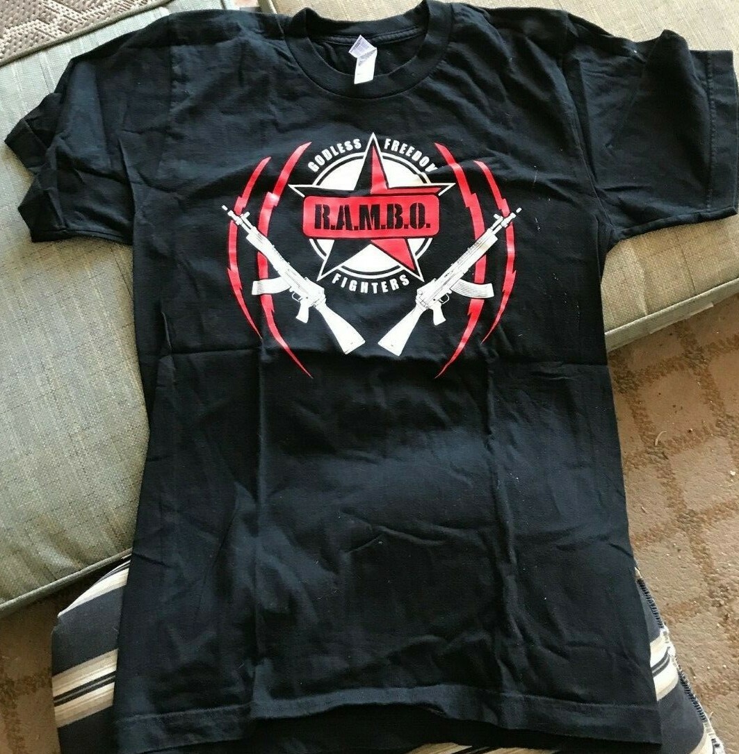 RAMBO R.A.M.B.O. sm. shirt Crucial Unit Caustic Christ Scholastic Death punk DIY