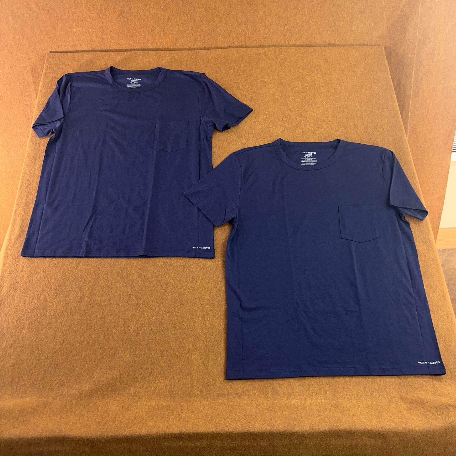 Pair of Thieves Mens Size Large Navy Blue Short Sleeve T-Shirt 2 Pieces New