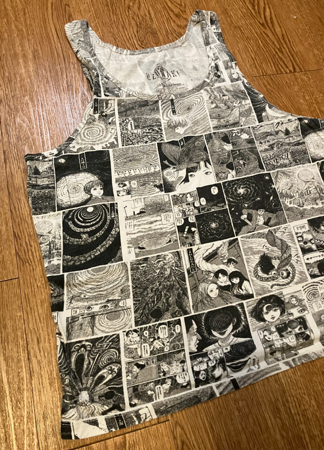 Official Junji Ito: Uzumaki All-Over Print Manga Panel Tank Top MED-LG Hot Topic