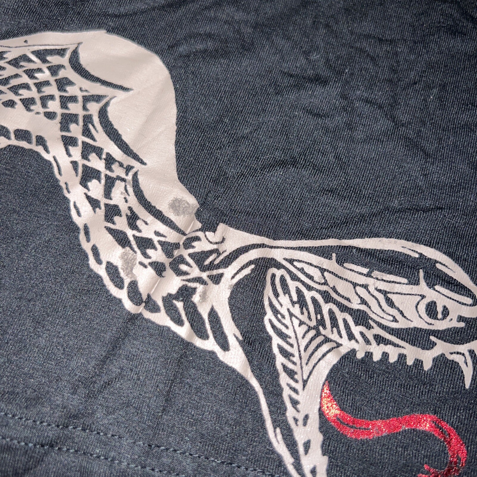Vintage T-Shirt marijuana weed Dark Man Snakes Graphic Tee Size M Double Sided