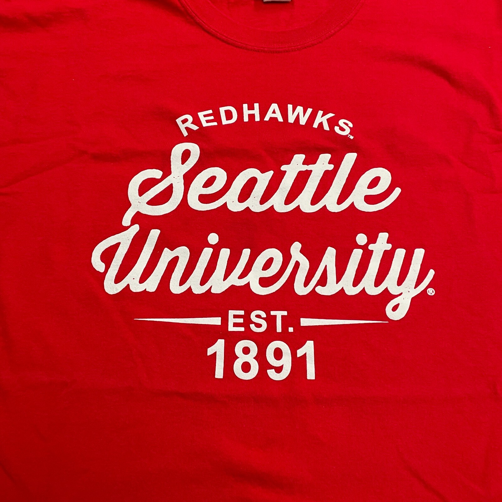 MV Sport Graphic Tee T-Shirt Mens 3XL Red Crew Neck Seattle University Redhawks