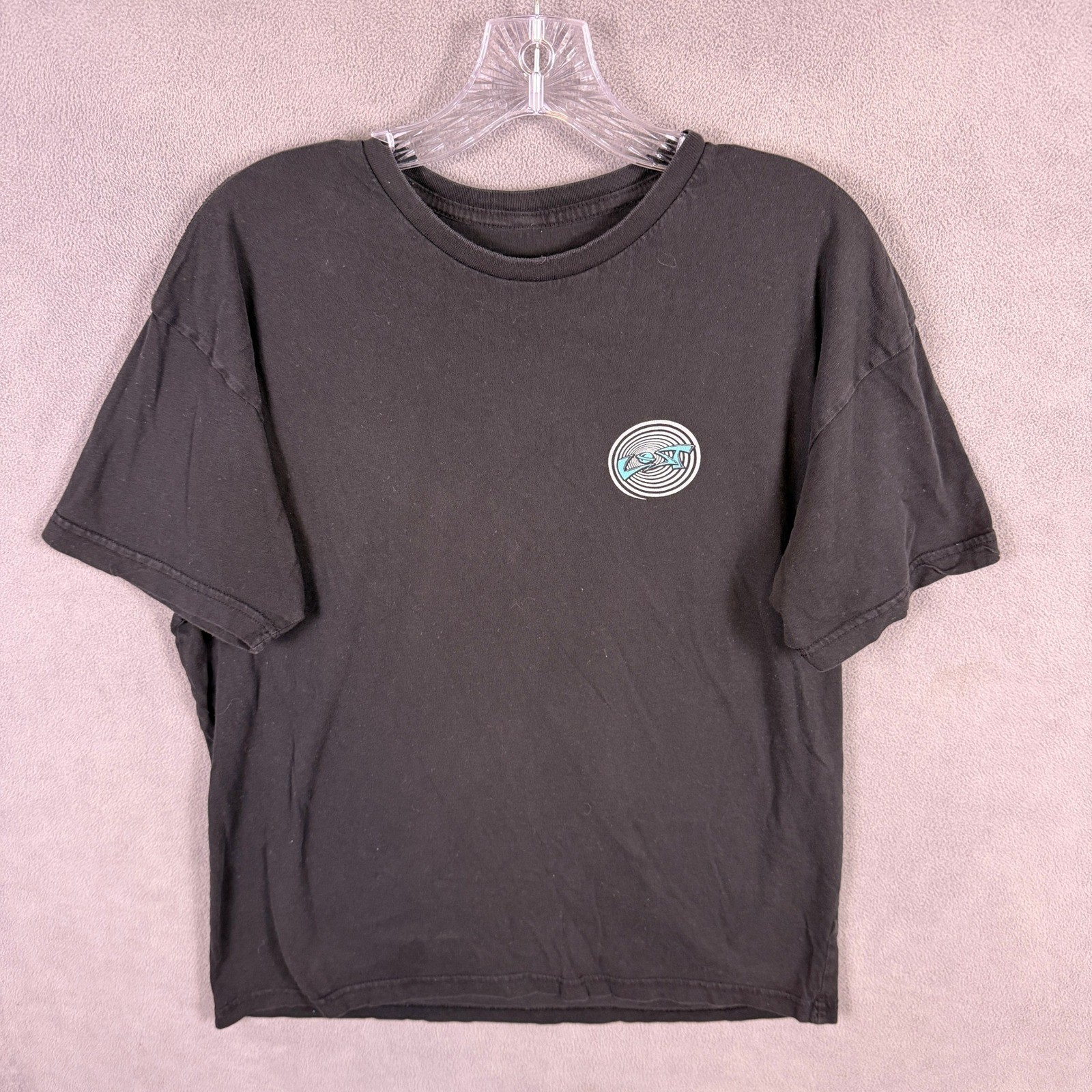 Y2K Lost Surfboards T-Shirt Mens Large Black Graphic Tee Short Sleeve Cotton