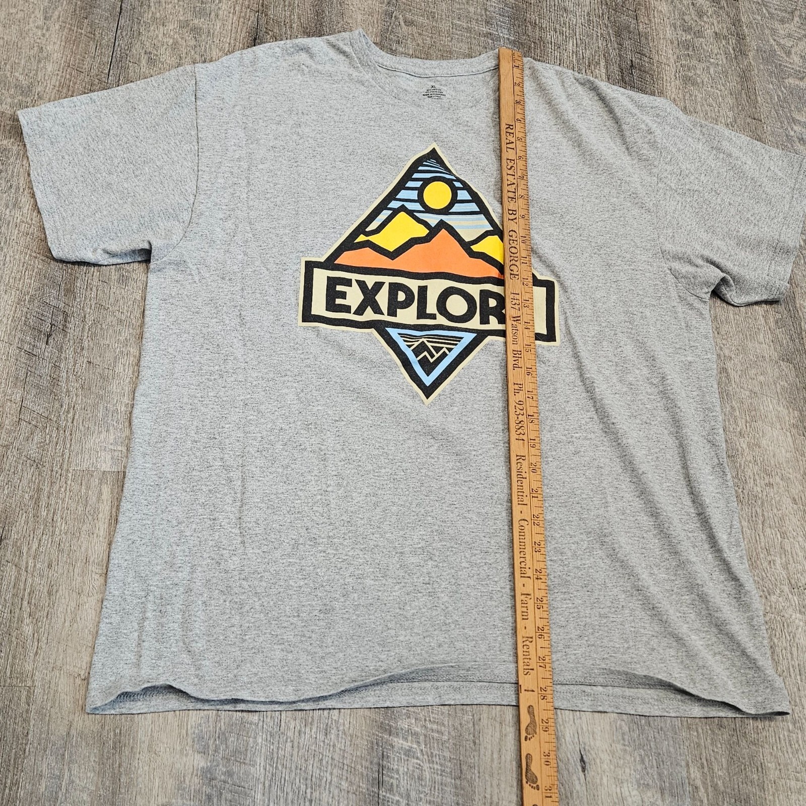« Explore » Men&rsquo;s Short Sleeve Cotton Blend Graphic T-Shirt Size XL