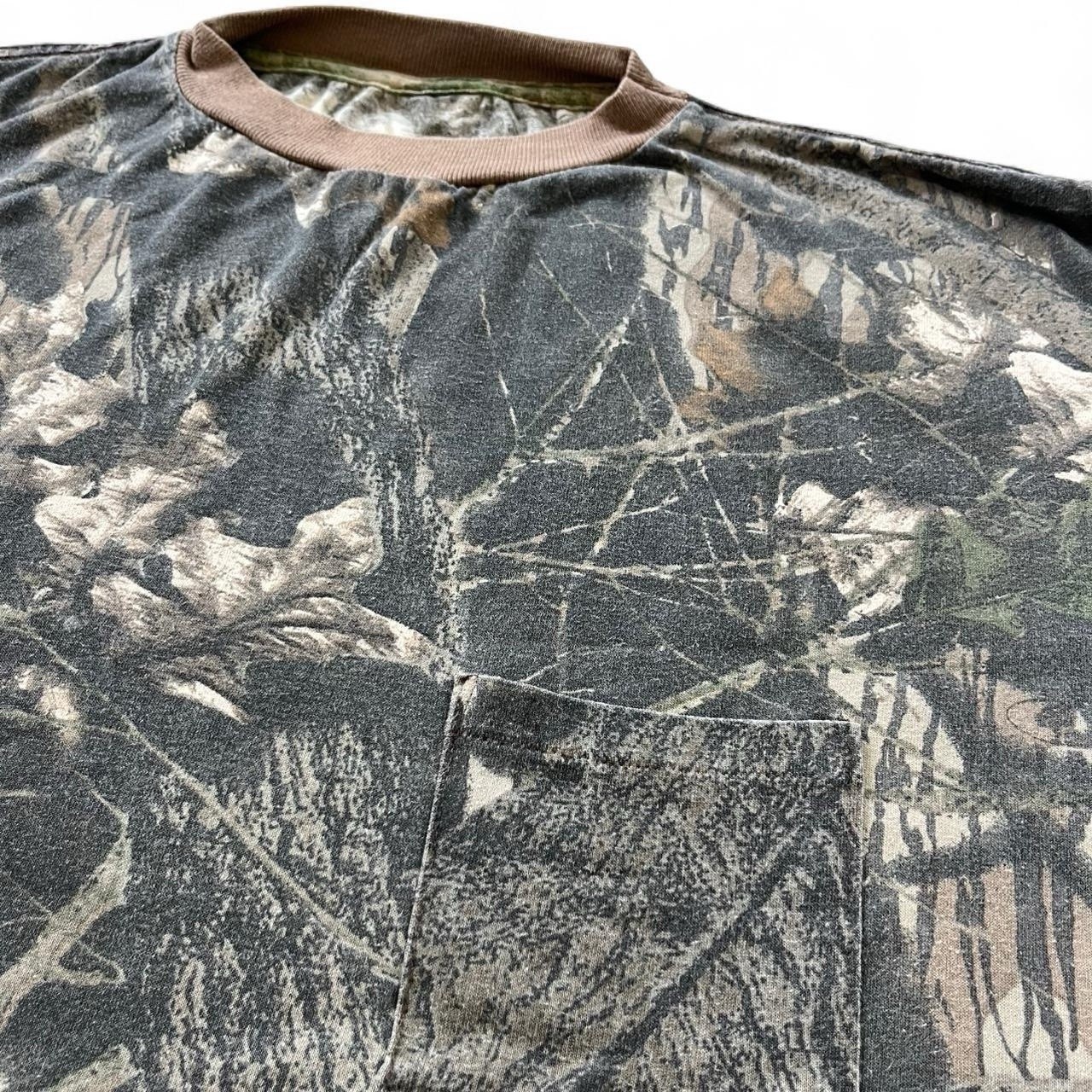 Vintage 90s Mossy Oak Real Tree Camo Long Sleeve Single Stitch Shirt Large Soft