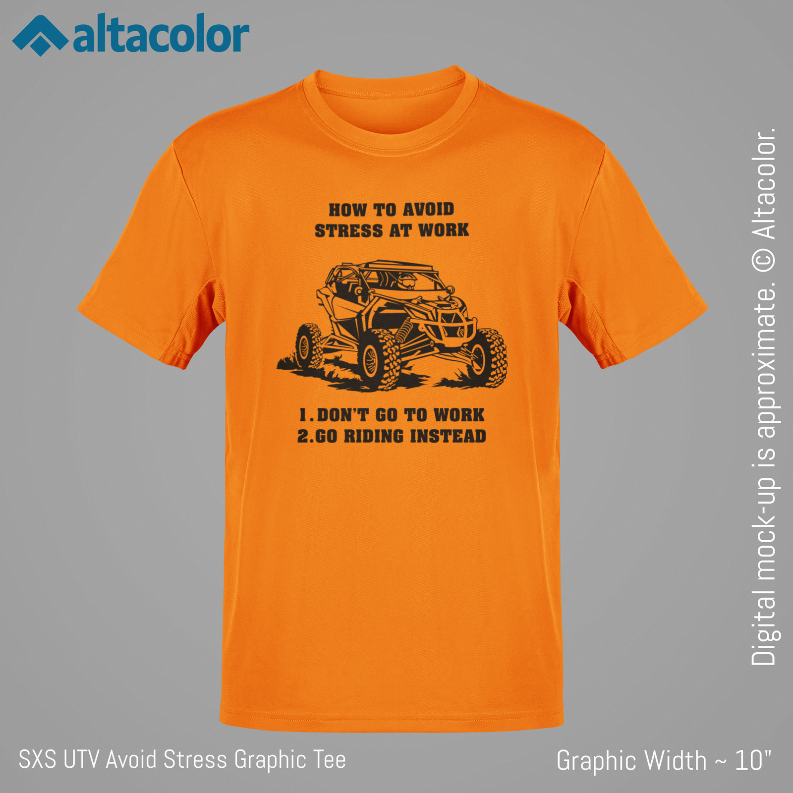 SXS Side-By-Side UTV Graphic Gildan Heavy Tee – Choice of Colours – Perfect Gift