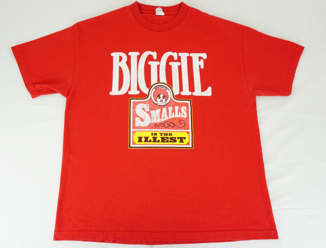 Y2K Biggie Smalls is the illest Wendy&rsquo;s parody red shirt fits XL Brooklyn Rap