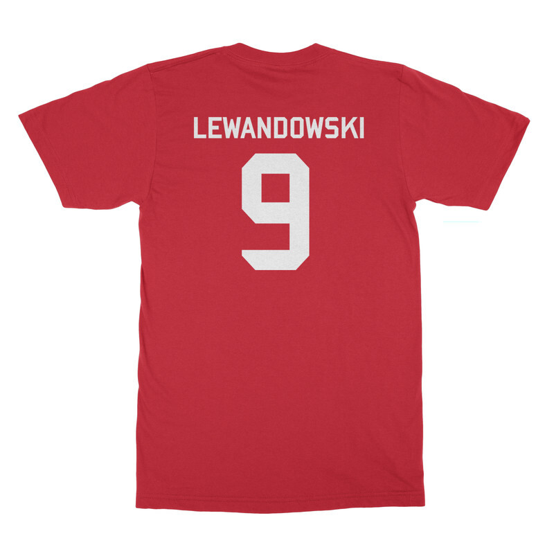 Poland Soccer Cup Fan – Lewandowski 9 Jersey Style Unisex T-Shirt