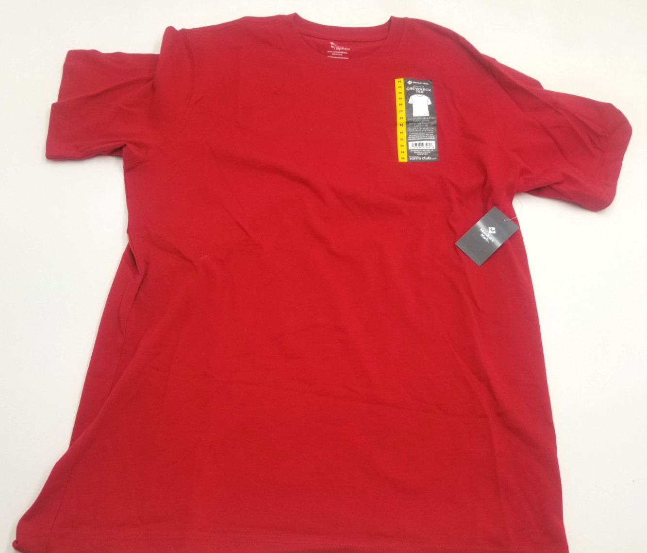 Member&rsquo;s Mark Men&rsquo;s Essential Crew Neck Short Sleeve Tee Medium Red NWT
