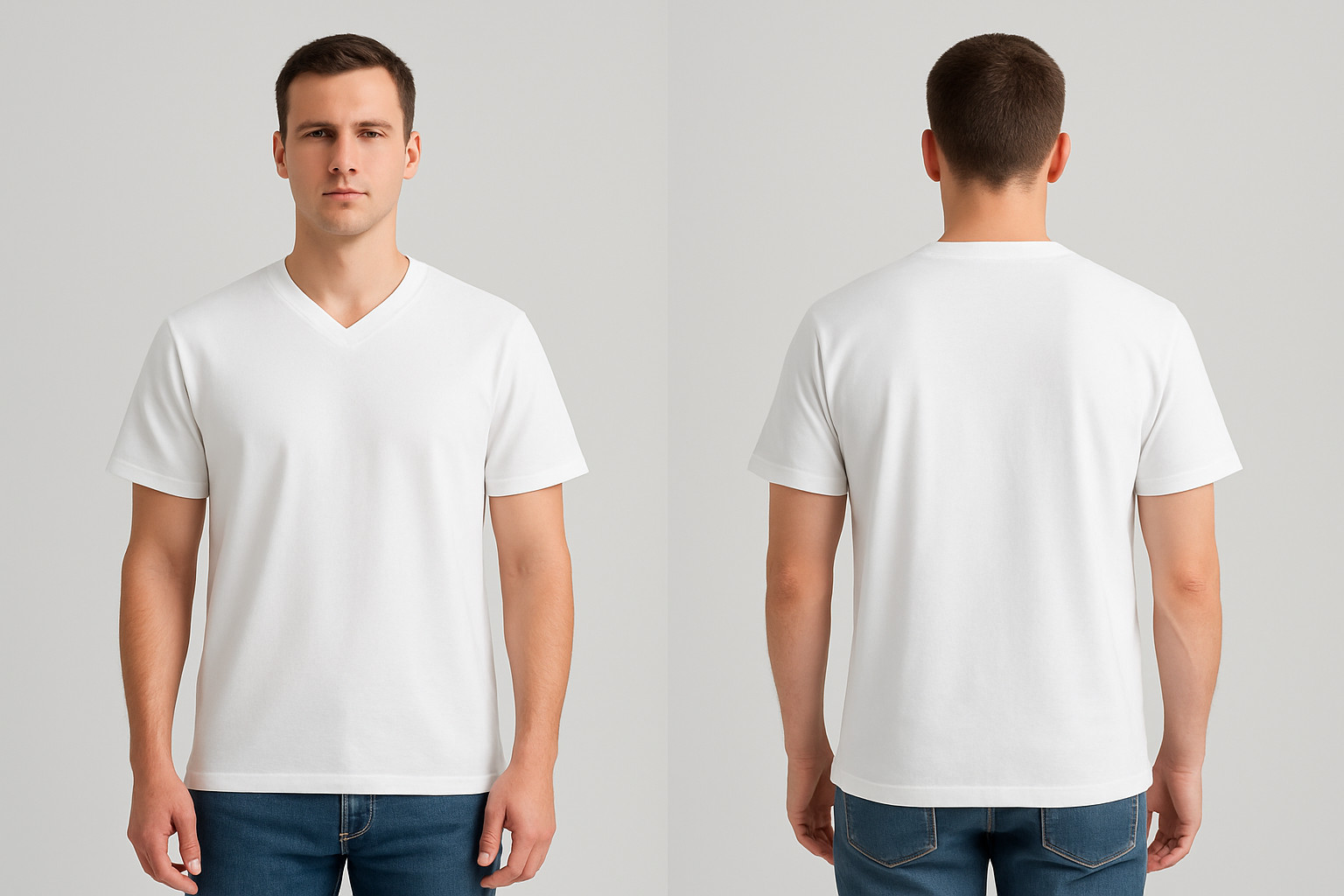 A1 Men&rsquo;s Black V-Neck T-Shirts| white |multipack | Soft Cotton | Size XX- large