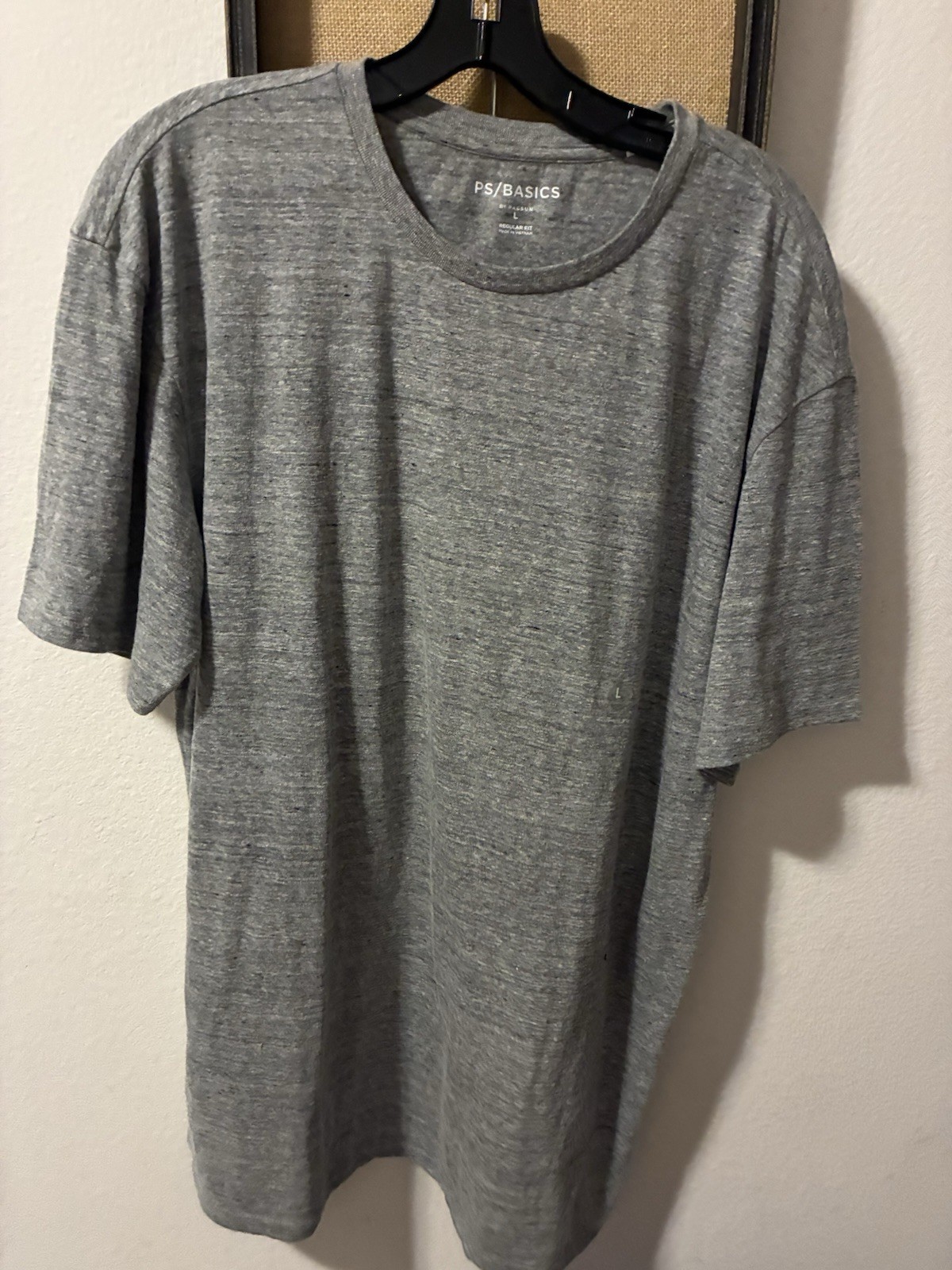 PacSun PS/Basics Solid Crew Neck Short Sleeve Gray L Men&rsquo;s Regular Fit T-Shirt