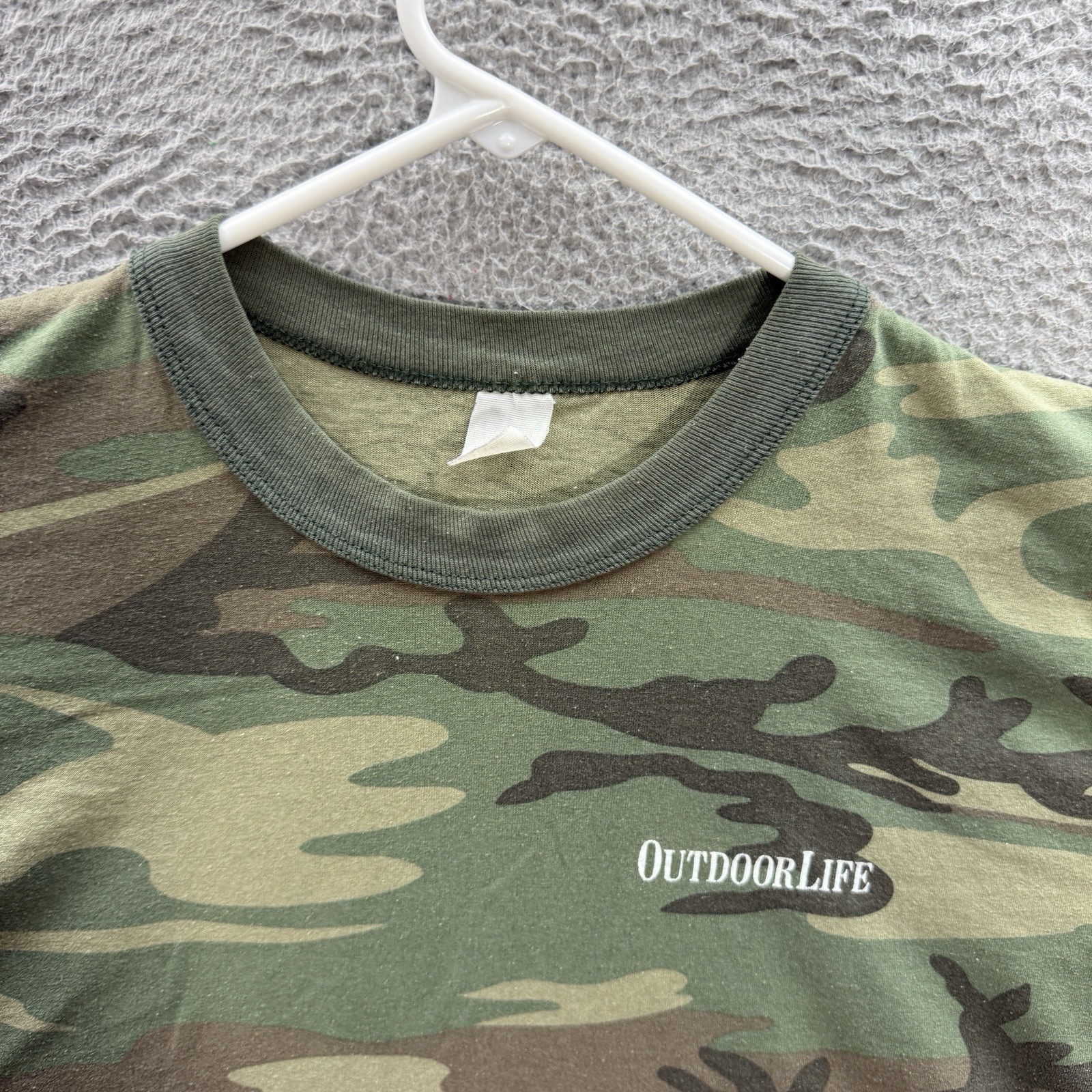 Vintage Outdoor Life Shirt Adult XL Camouflage Single Stitch Woodland Camo 90s
