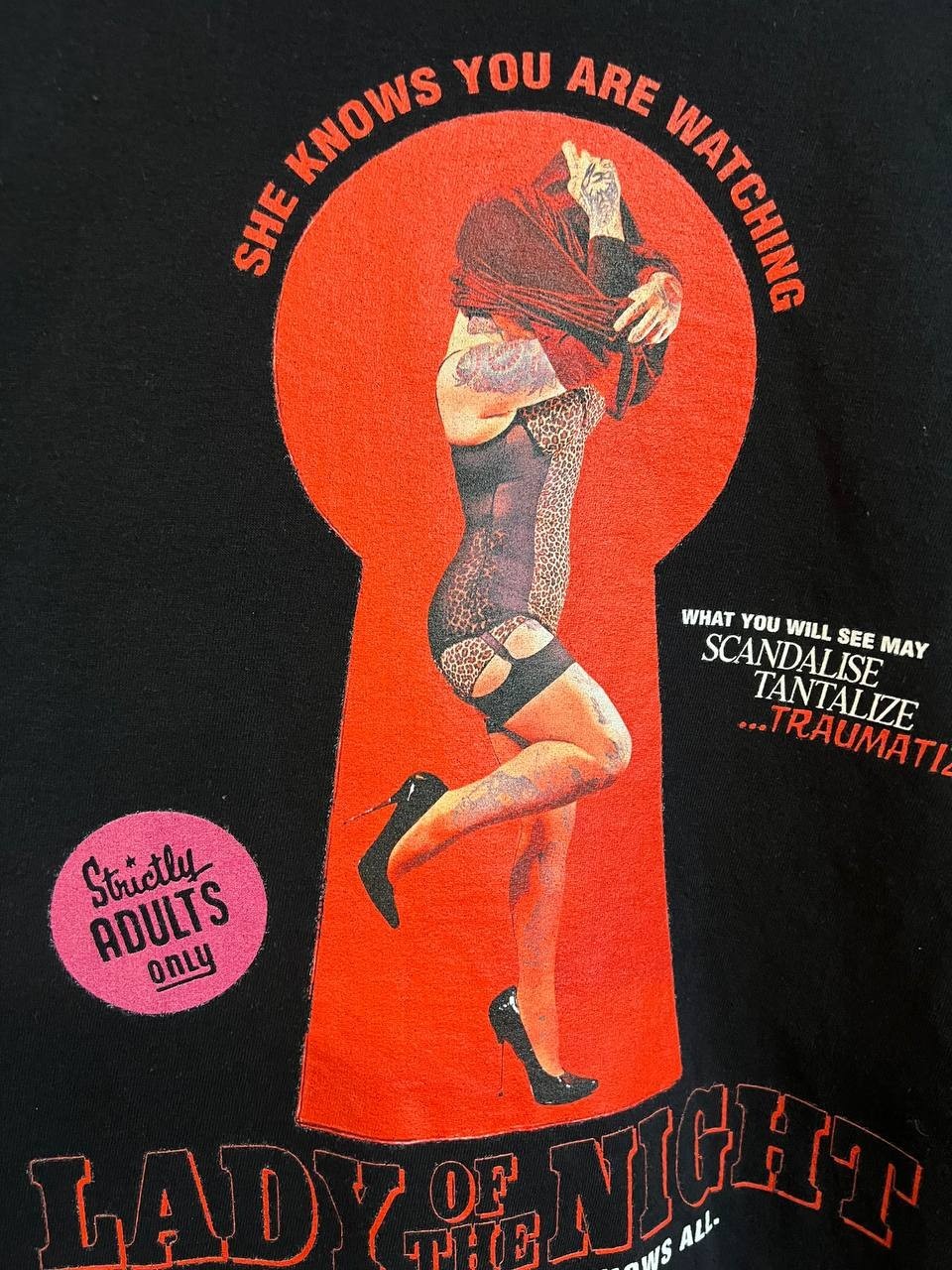 large T Shirt Men&rsquo;s Size 5XL lady of the night sexy girl