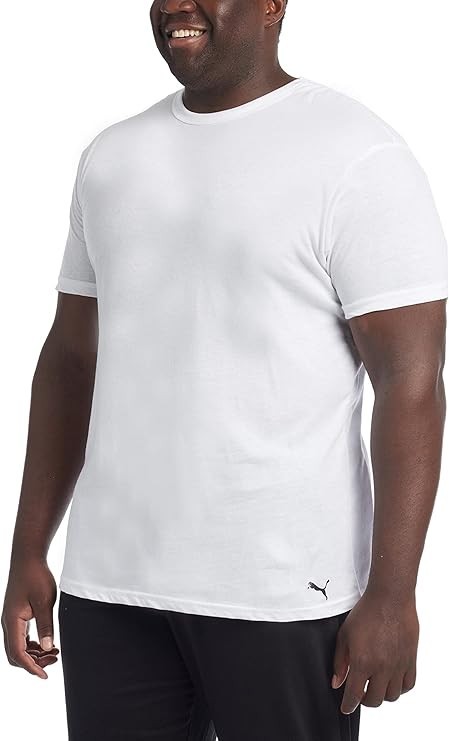 PUMA Men&rsquo;s Big & Tall 3-Pack Classic T-Shirt WHITE XX-Large 1X