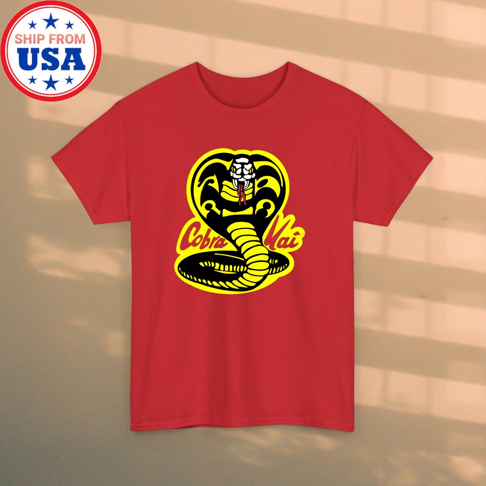 Karate Kid Cobra Kai Movie Men&rsquo;s Red Size S-5XL