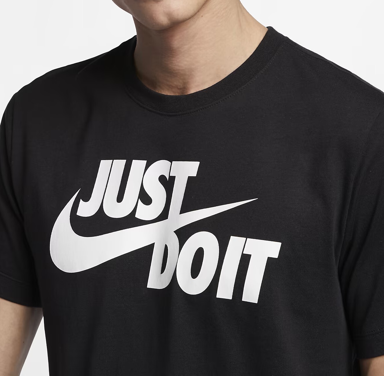 Nike Sportwear Just Do It Swoosh Graphic T-Shirt Black White Men&rsquo;s XL AR5006-011