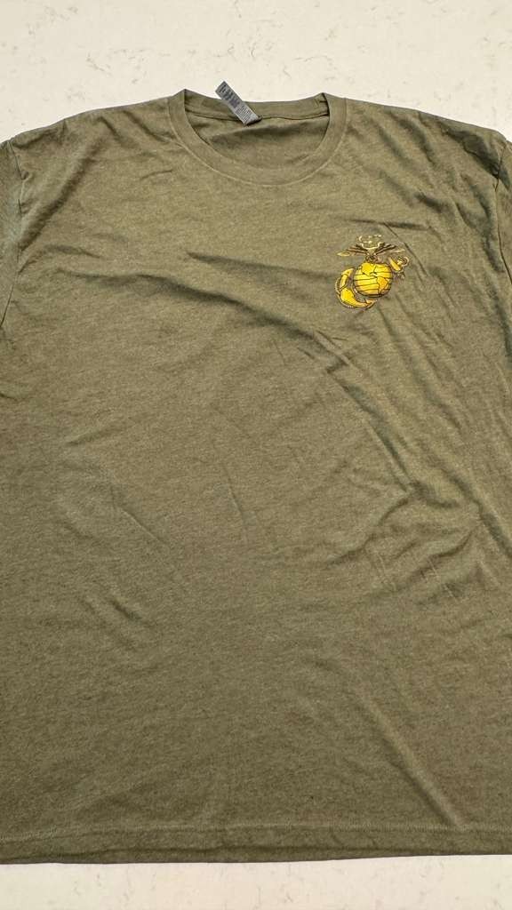 United States Marines T-Shirt Military Green Sz 3XL Next Level Premium EGA Logo