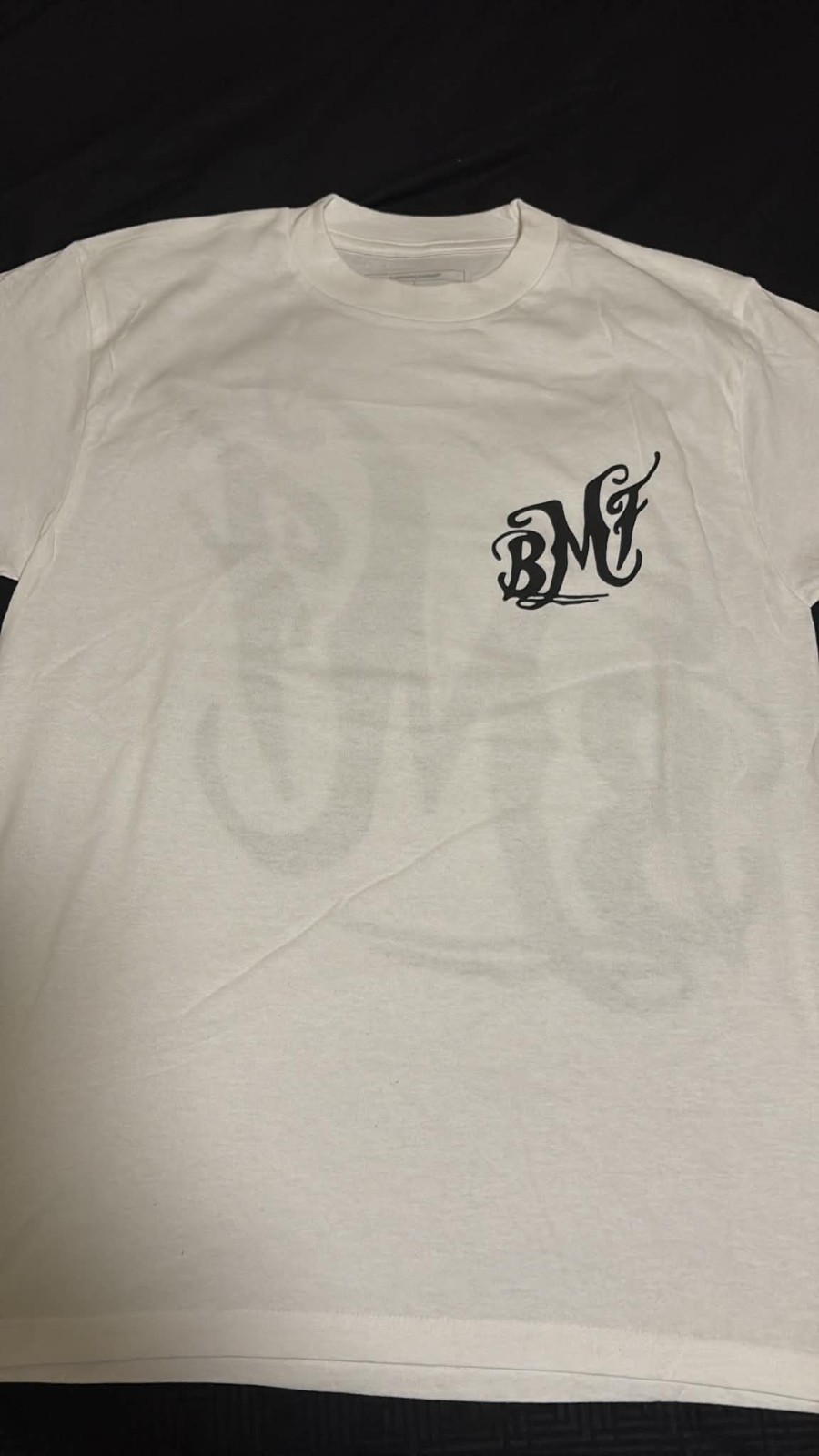 BMF Black Mafia Family Men&rsquo;s Small White Cotton Knit Crew Neck Short Sleeve