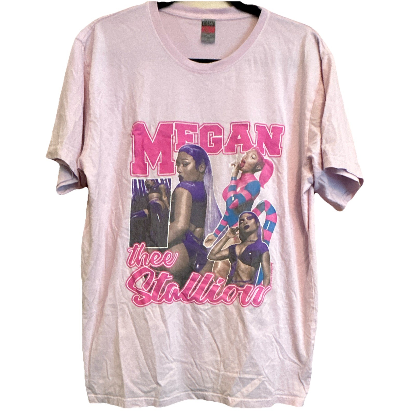 CSW 24/7 Megan Thee Stallion Hotgirl Summer Tour Pink Graphic Tee Men&rsquo;s L