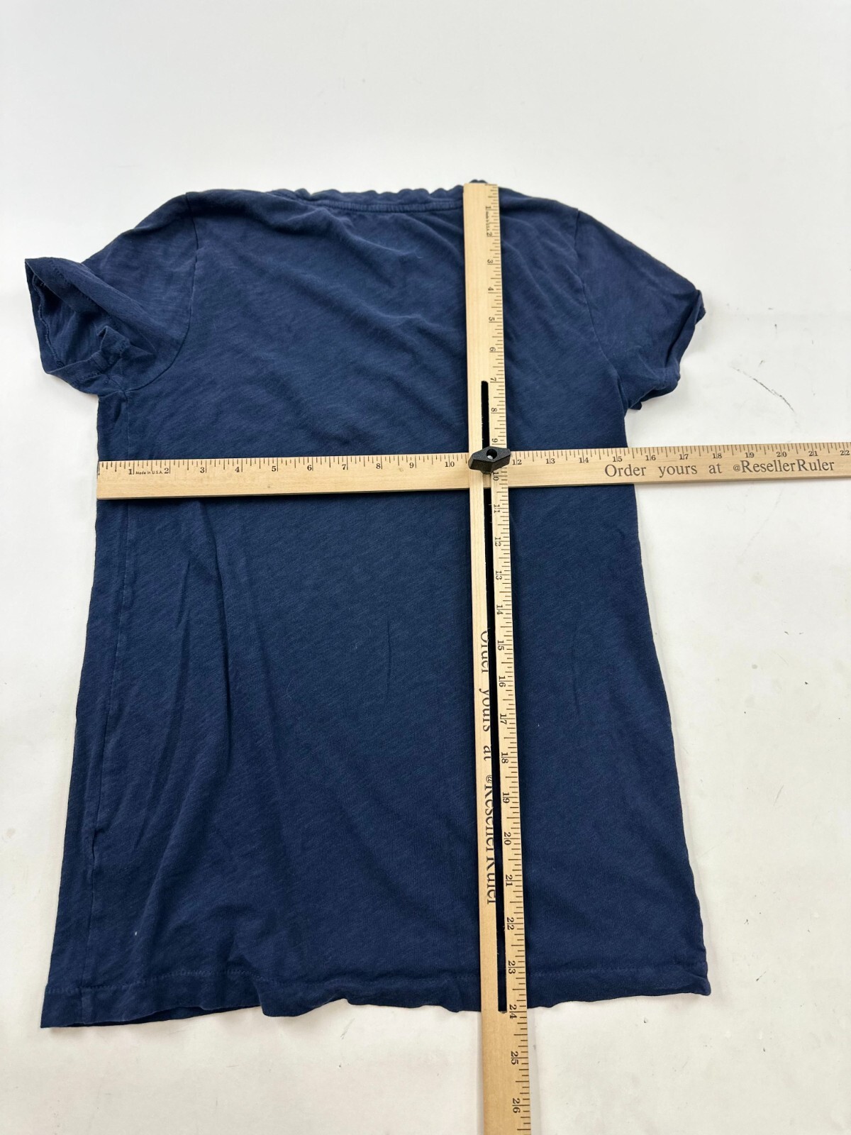 J.Crew Shirt Mens Small Navy Blue Vintage Cotton Short Sleeve V-Neck Classic Fit