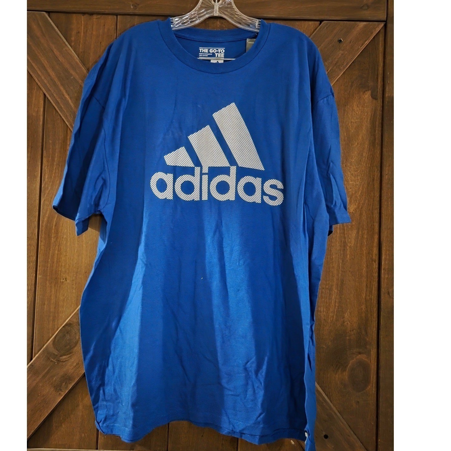 Adidas Mens Go-To Tee Royal Blue Graphic Logo T-Shirt 2XL B289A