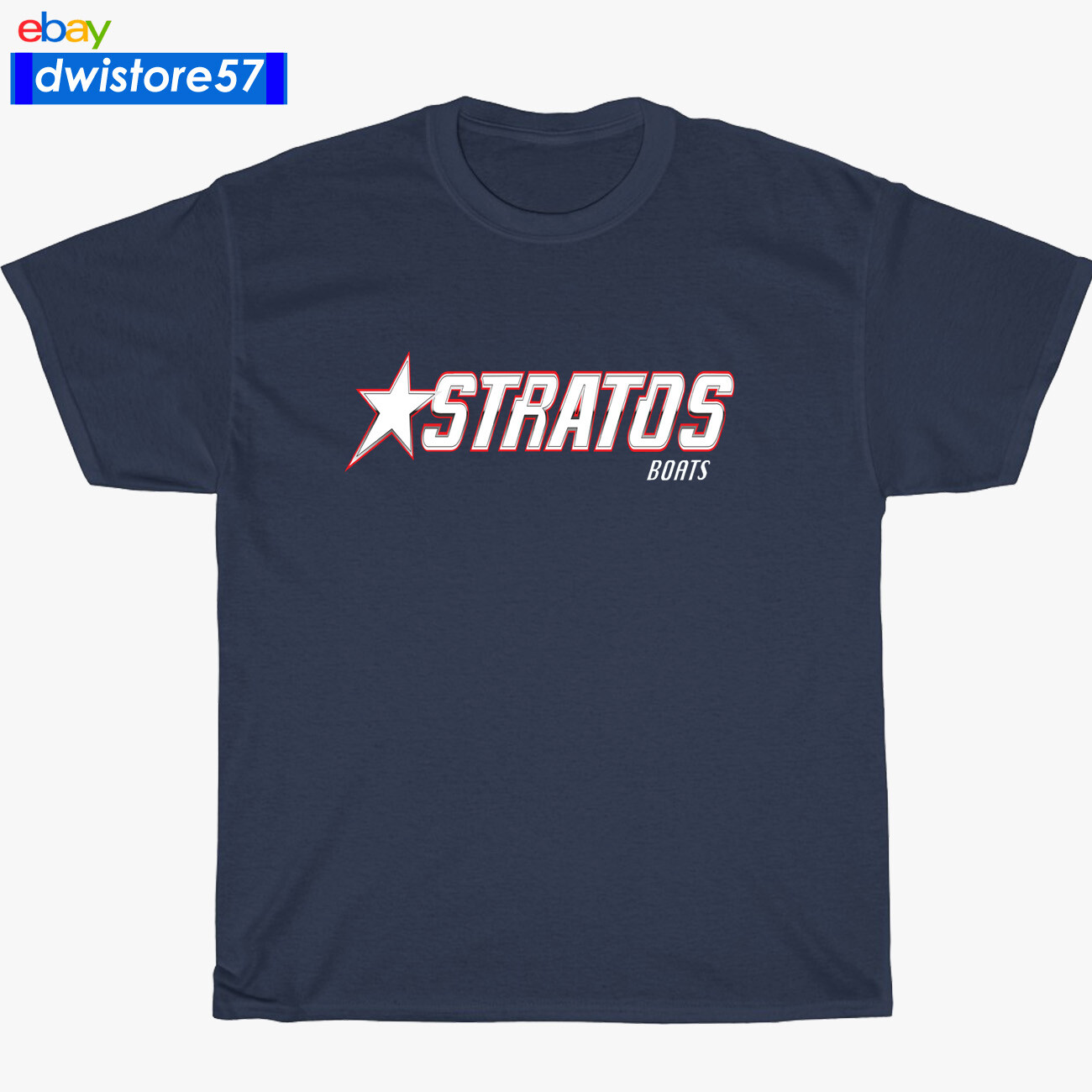 Stratos Boat Racing Performance Logo Black/Navy/White/Grey Men&rsquo;s T-Shirt S-5XL