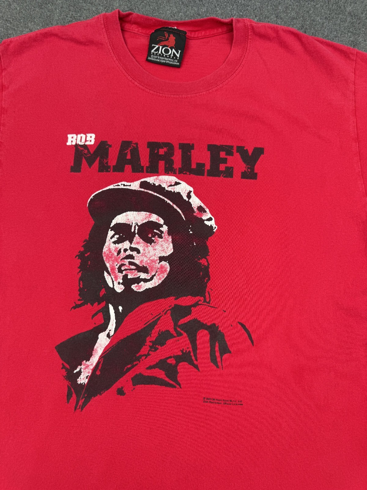 Vintage Bob Marley Zion Rootswear T-Shirt Mens Medium Red 2007 Rasta Reggae