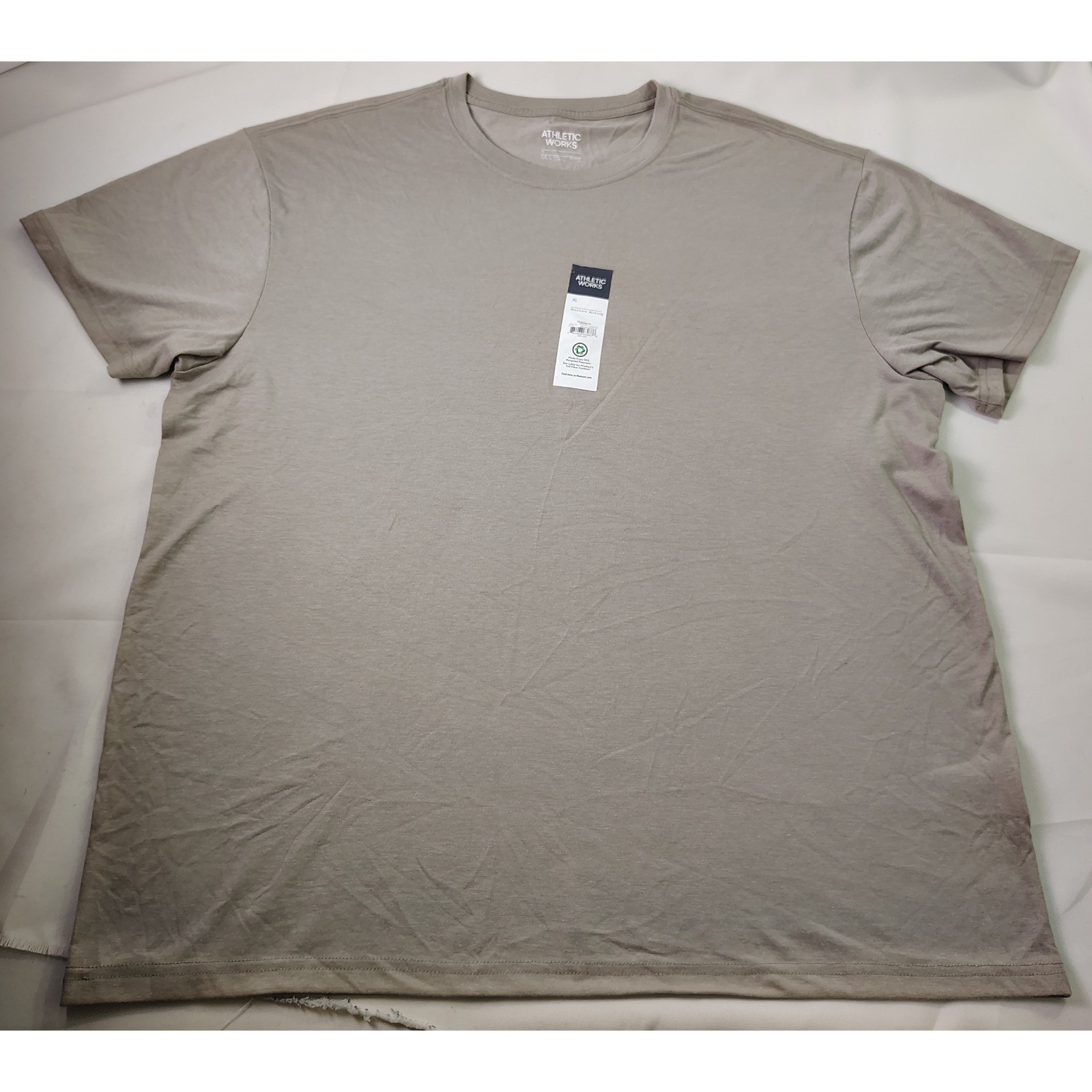 NWT Athletic Works Dri Works Performance Workout Gym Tee Birch Grey T-Shirt XL