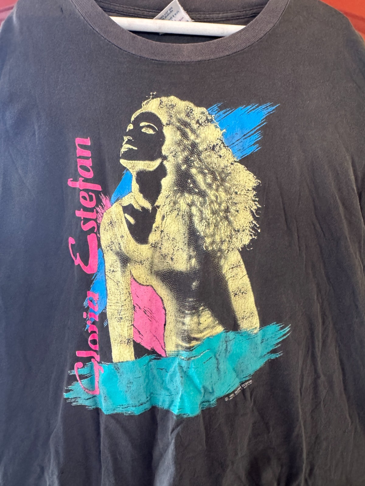 1991 GLORIA ESTEFAN BROCKUM SIZE XL (22×27) *SEE DESCRIPTION* CONCERT TOUR SHIRT