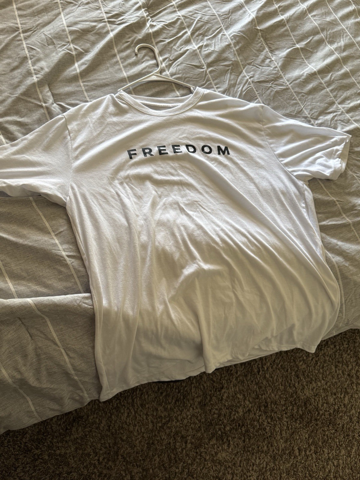 Freedom Charlie Kirk White Men&rsquo;s Cotton Graphic Crew Neck T-Shirt