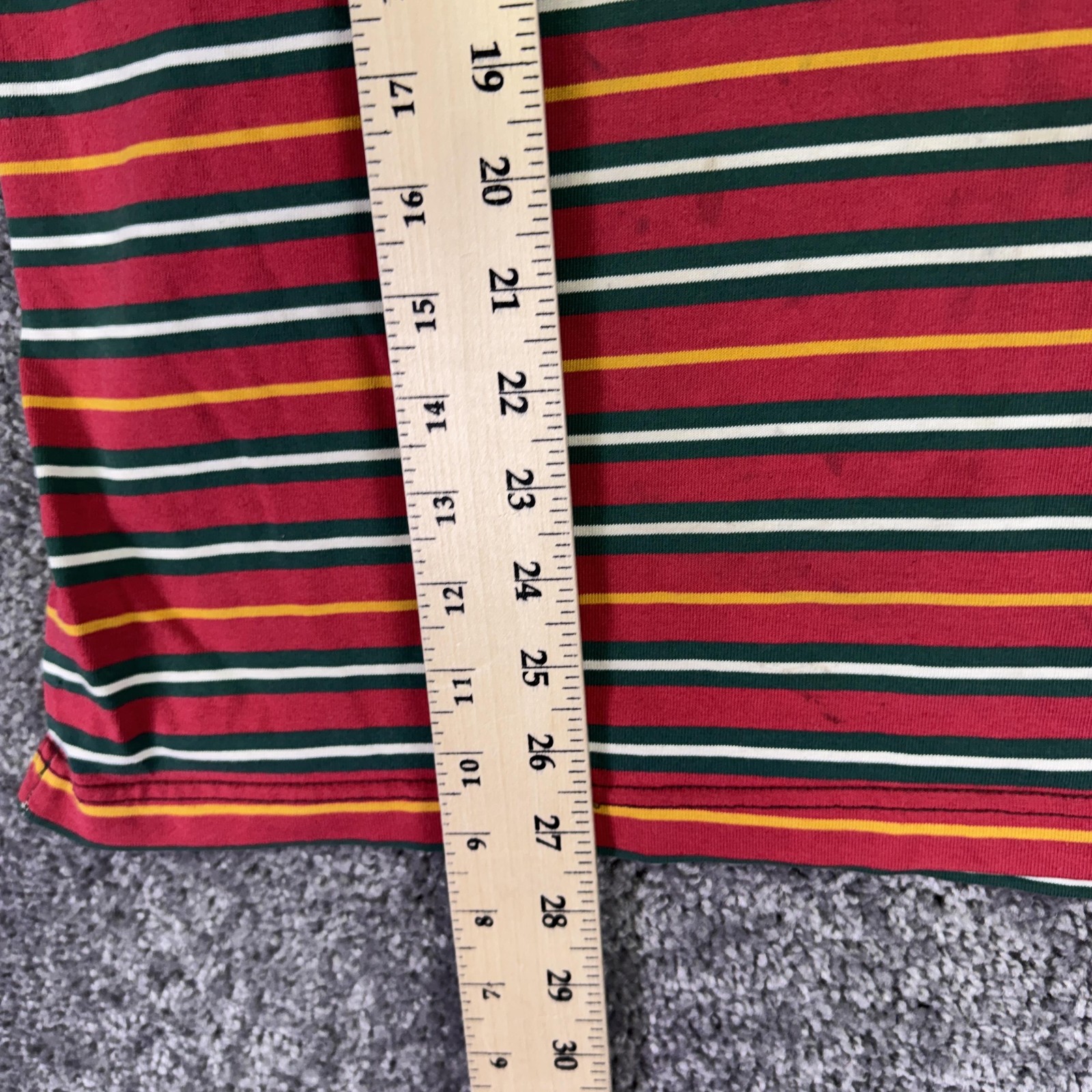 Honors Shirt Mens Medium Red Striped Long Sleeve Crew Neck Tee Casual Basic