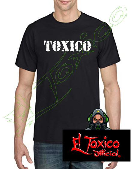 TÓXICO Military Style T-Shirt 100% Cotton | Black or Gray Tee | HTV Front Vinyl