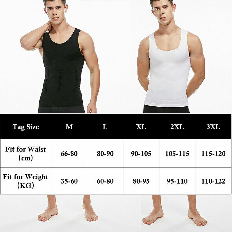Men&rsquo;s Toning Vest Compression Shirt Tank Gynecomastia Belly Control Body Shaper