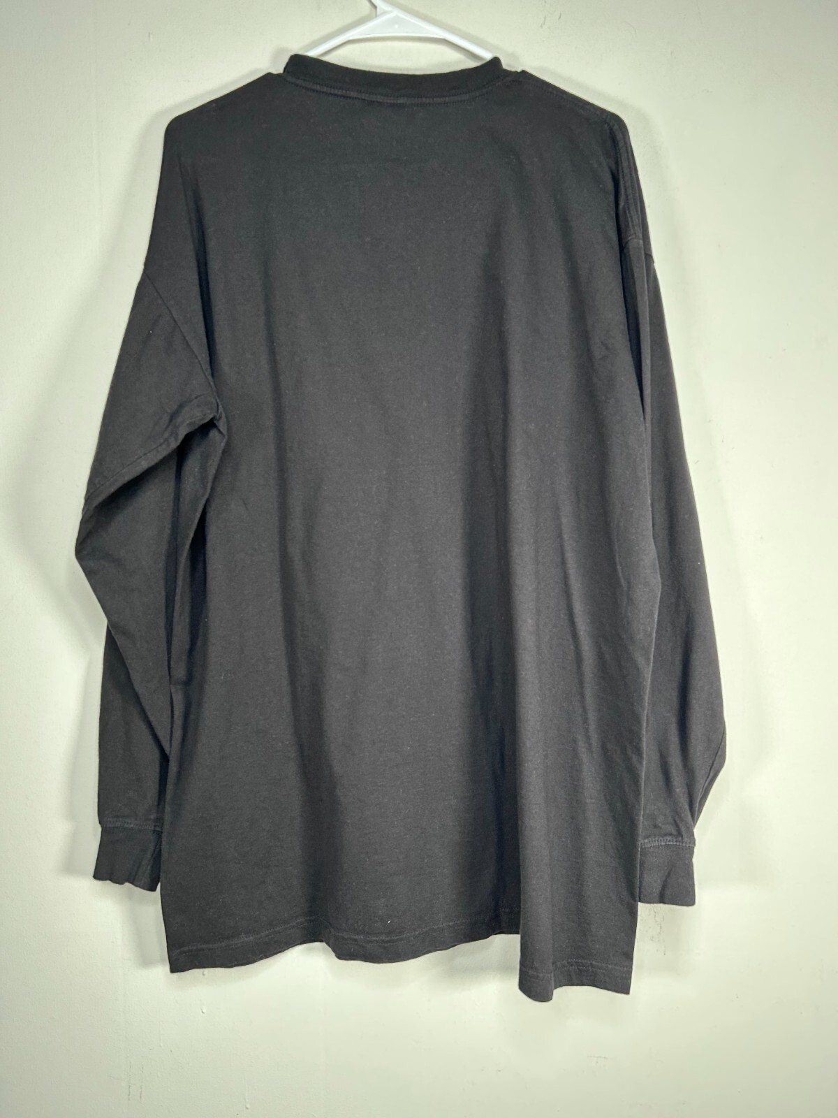 Sada Long Sleeve Shirt Top Men&rsquo;s 2X Crew Neck Black Casual 100% Cotton