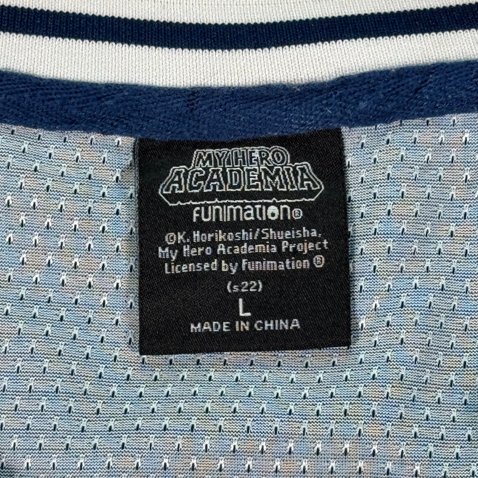 My Hero Academia Deku Todoroki Uraraka Tank Shirt Jersey Mens Large Blue Anime