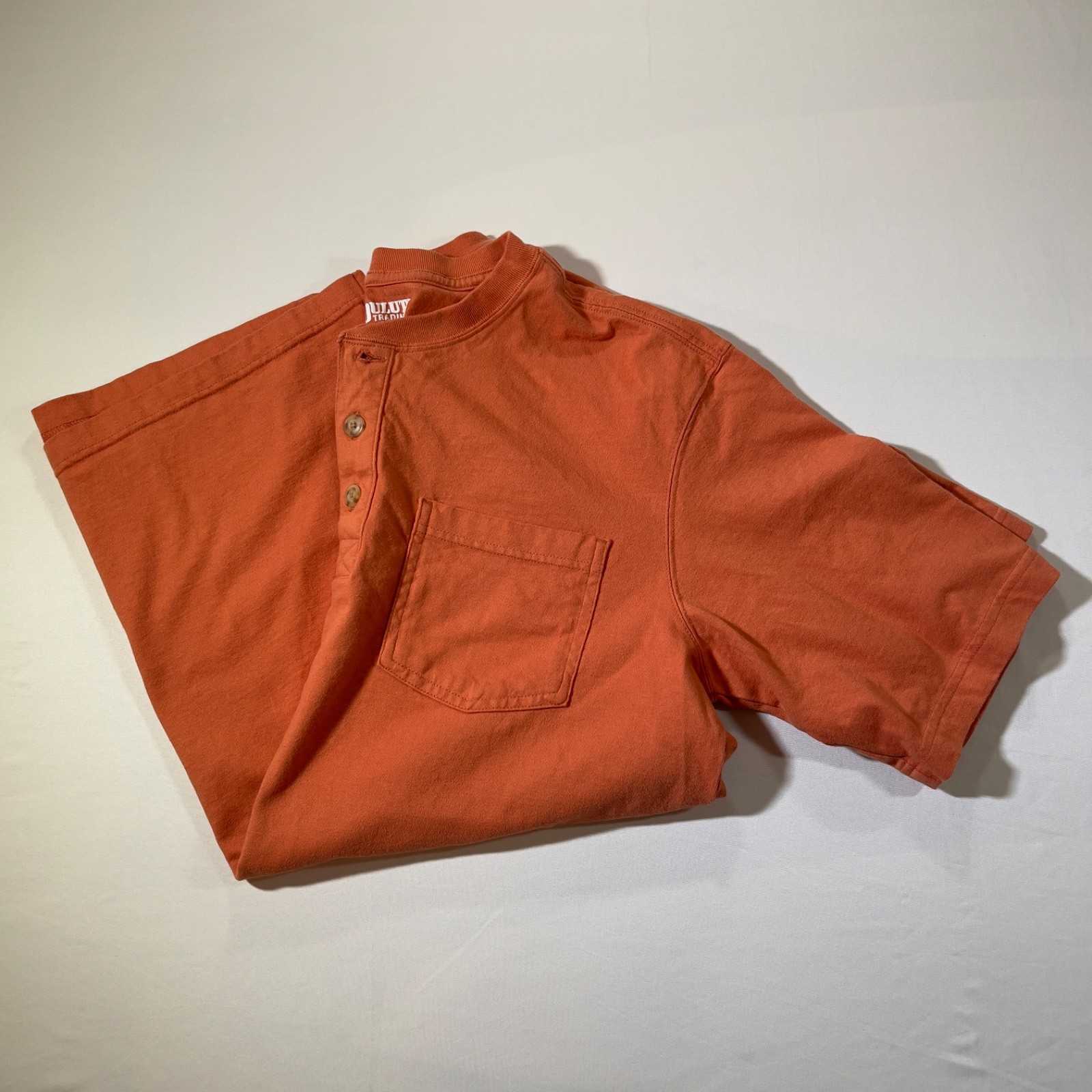 Duluth Trading Co Short Sleeve Pocket Longtail Tee Rust Orange Size Medium
