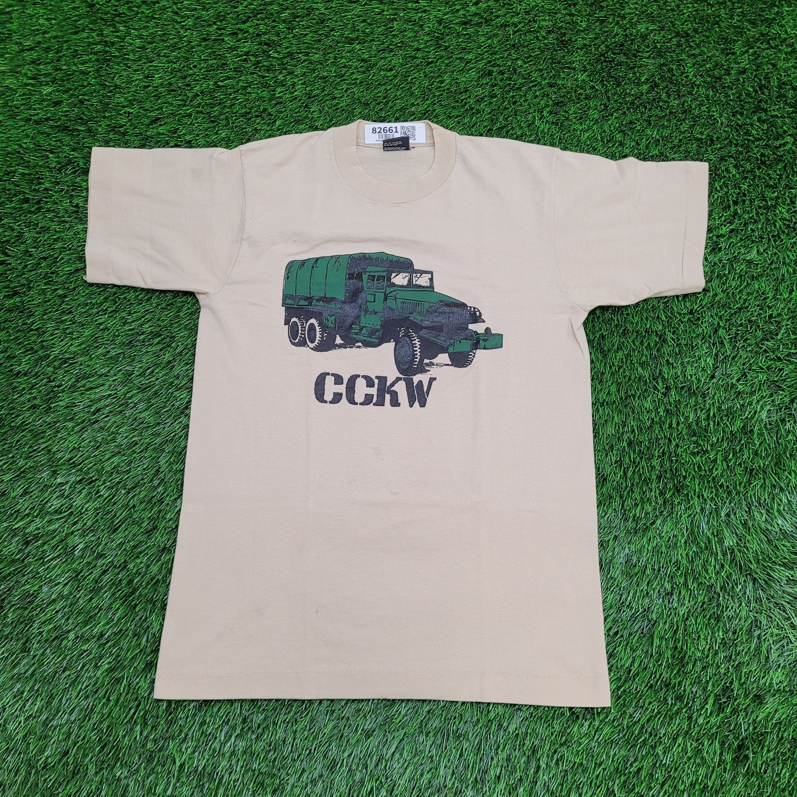 Vintage 80s CCKW Cargo Truck Shirt Small 18×26 Military Army USA