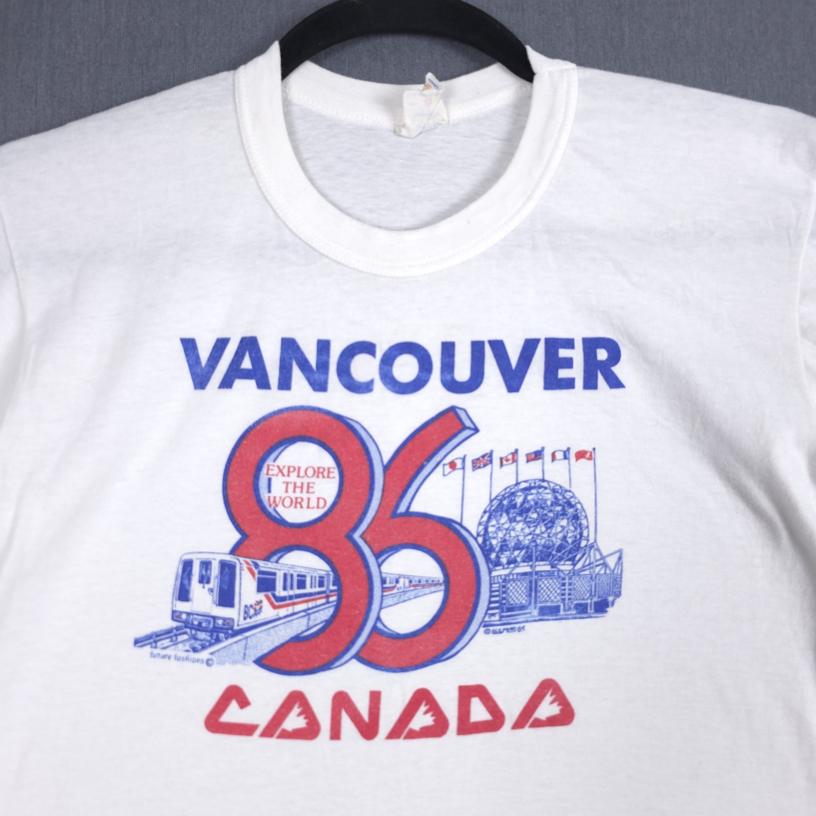 Vintage Expo 86 Vancouver Canada Shirt Size Large Future Fashions Lee Mar 1985