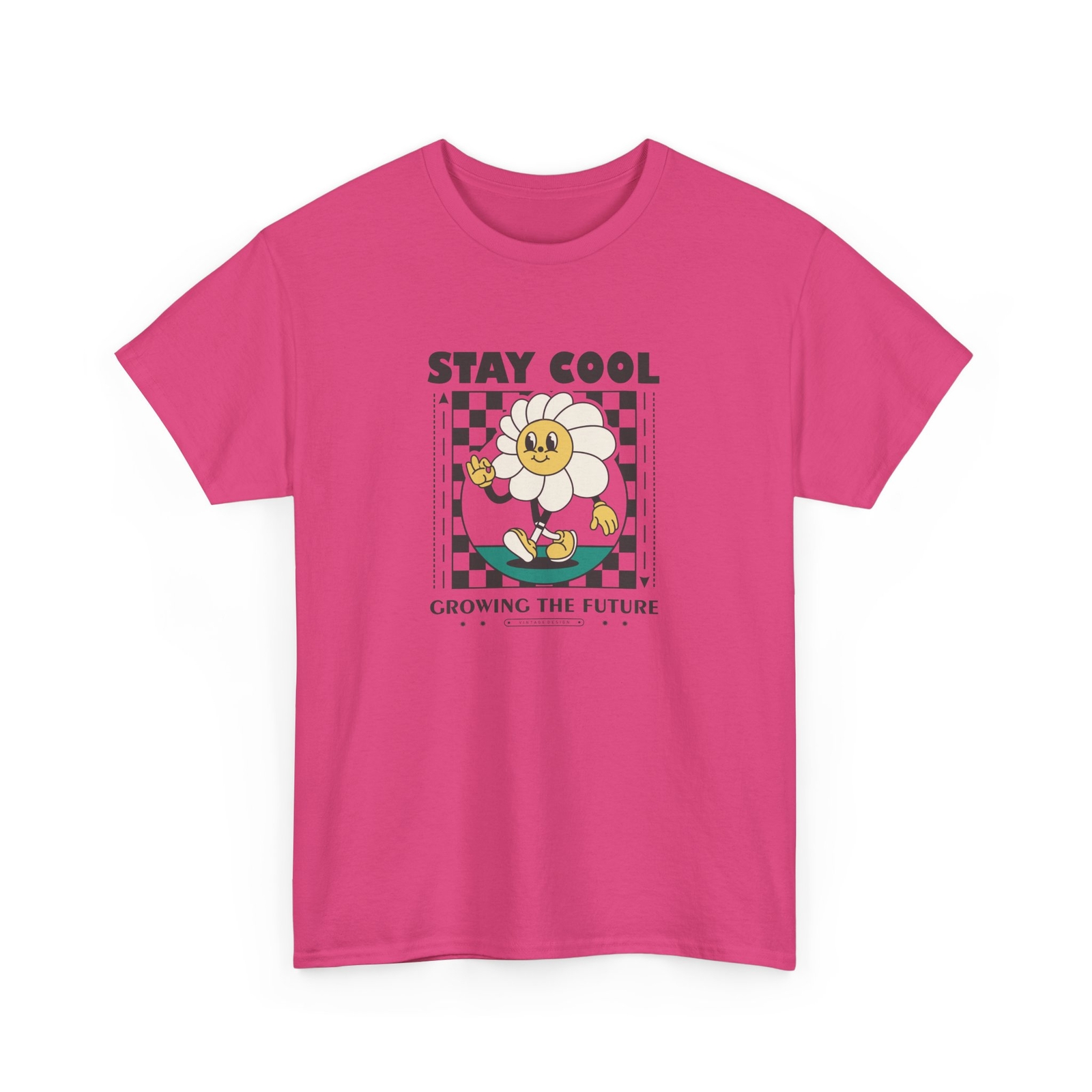 STAY COOL DAISY CARTOON Floral T-Shirt – Vintage Flower Tee for Classic Fashion