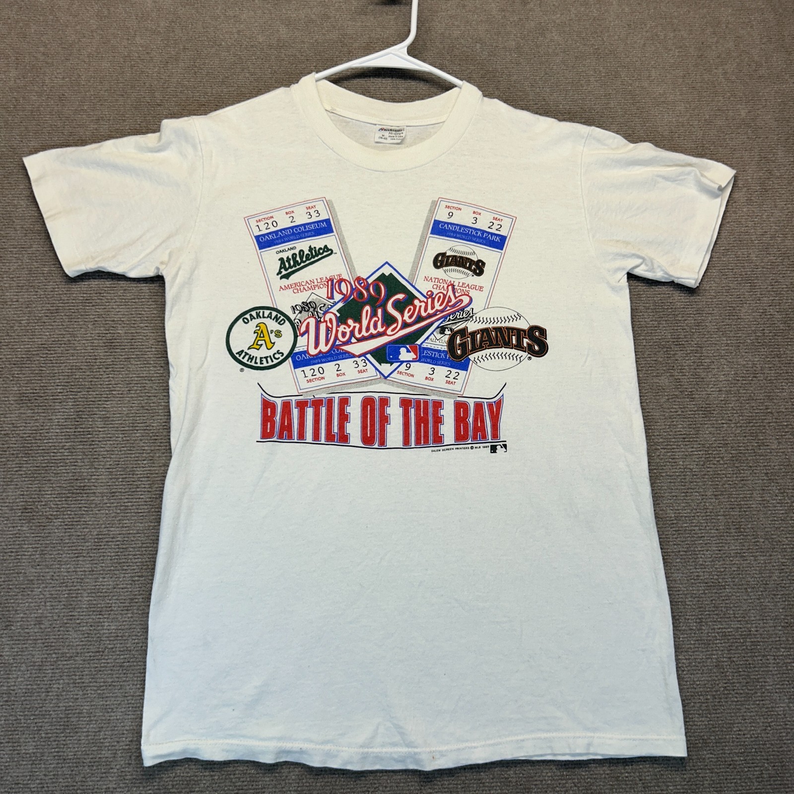 Battle of the Bay 1989 World Series T Shirt Men&rsquo;s Medium Vintage Salem Print