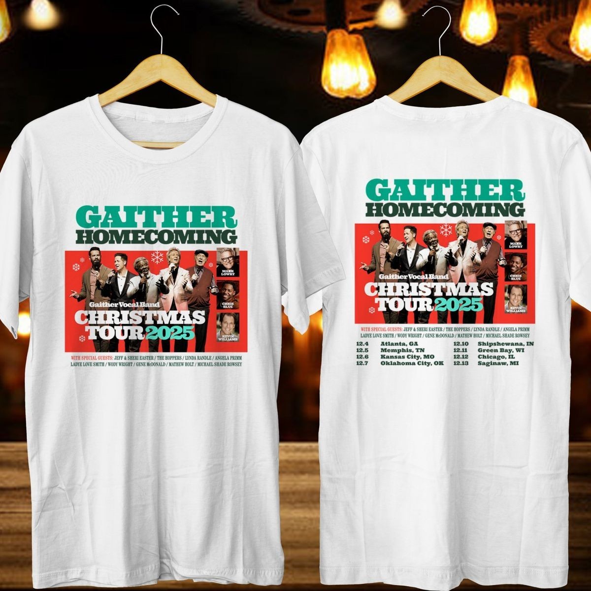 New! GAITHER VOCAL BAND CHRISTMAS TOUR 2025 Shirt PA246
