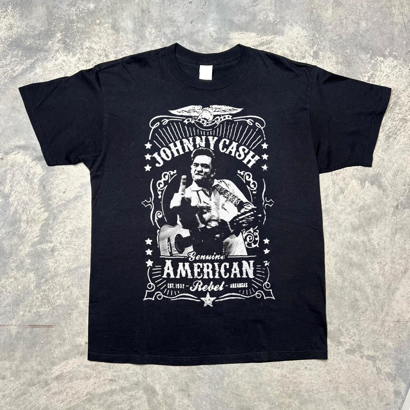 Johnny Cash Shirt, Johnny Cash American Rebel Unisex Black T-shirt Size S-5XL