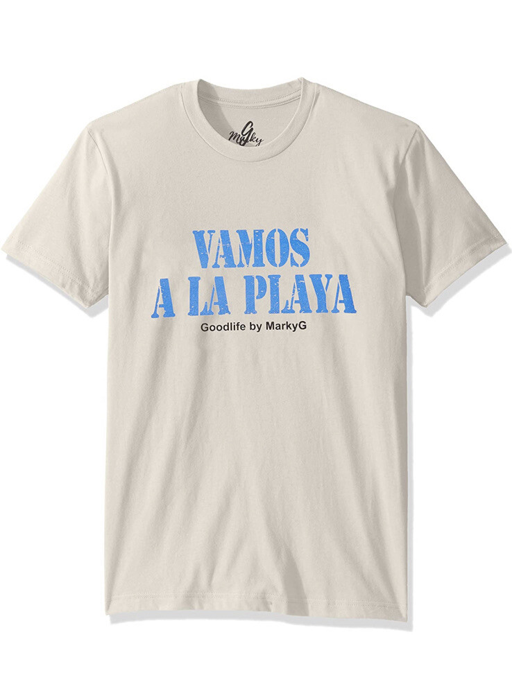 Goodlife by Marky G – Vamos Ala Playa -￼ Graphic Men – T-shirt- Gray – XL