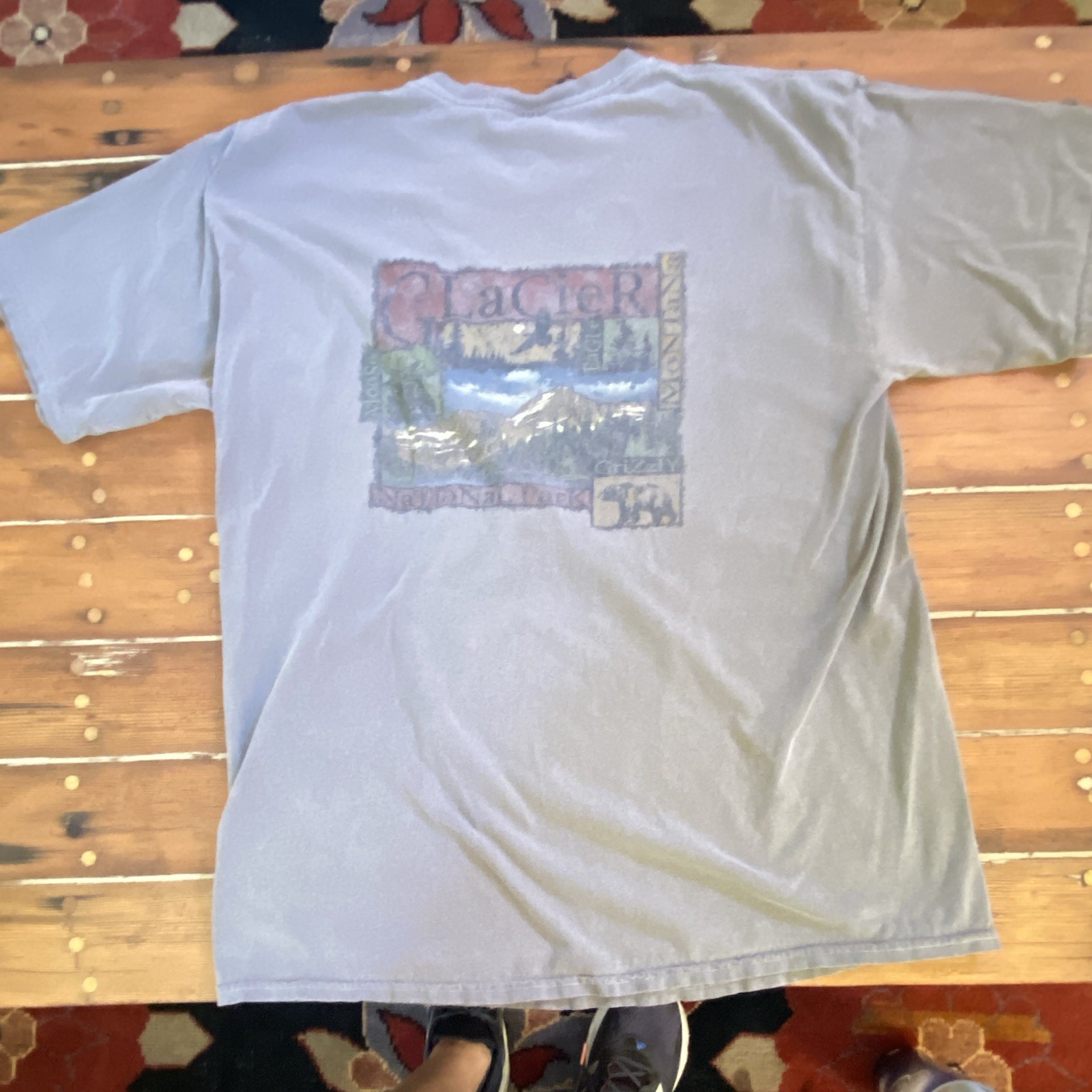 Comfort Colors Men&rsquo;s XL Light Brown Glacier National Park Cotton T-Shirt